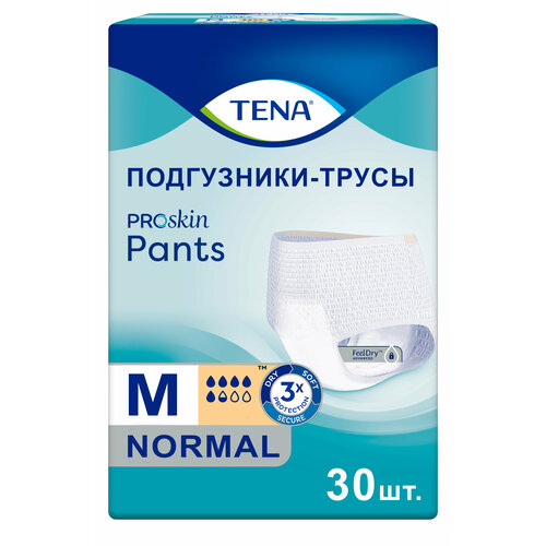 Подгузники-трусы для взрослых TENA Pants Normal, M, 30 шт. фото