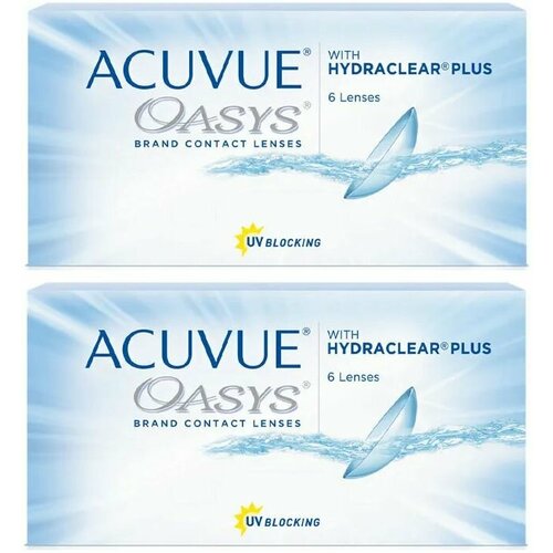 Контактные линзы ACUVUE OASYS with Hydraclear Plus, 6 шт., R 8,4, D -8, 2 уп. фото