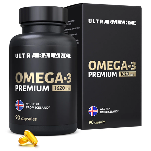 Омега 3 рыбий жир, UltraBalance Omega-3 витамины для женщин и мужчин капсулы 1620 мг 90 шт фото