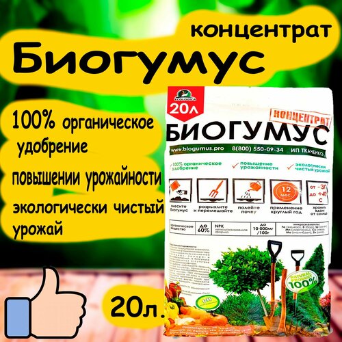 Удобрение Биогумус концентрат, 20л. ИП Ткаченко И. С. 'ECOLOGICA' фото