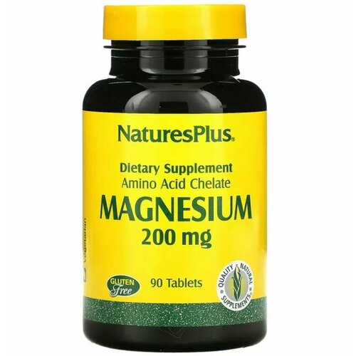 Магний хелат Nature's Plus Magnesium chelate, 200 мг, 90 таблеток фото