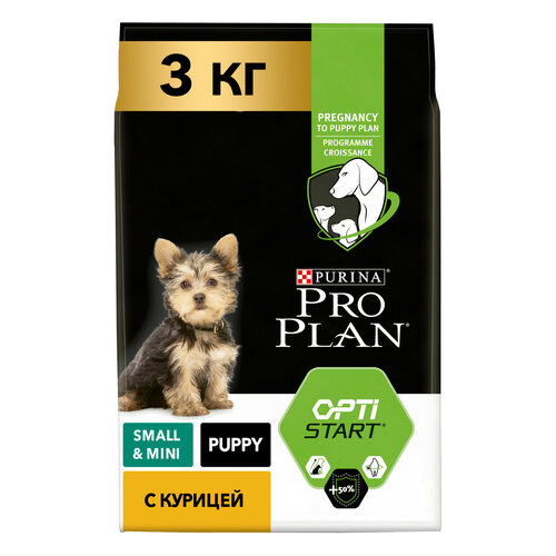 Сухой корм PRO PLAN® для щенков мелких и карликовых пород, с высоким содержанием курицы 3 кг фото