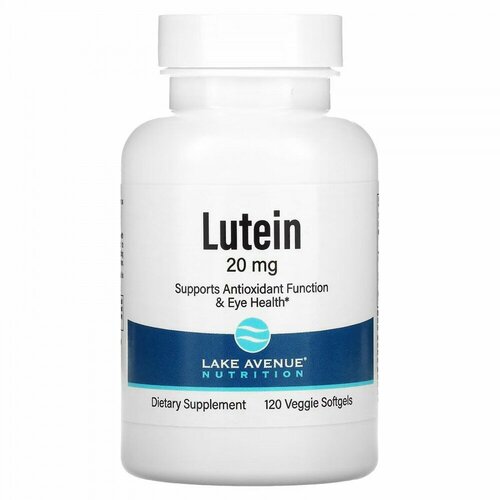 Lutein Лютеин 20мг и зеаксантин Lake Avenue Nutrition, 120 капсул / Антиоксидант / Для зрения мужчин и женщин фото