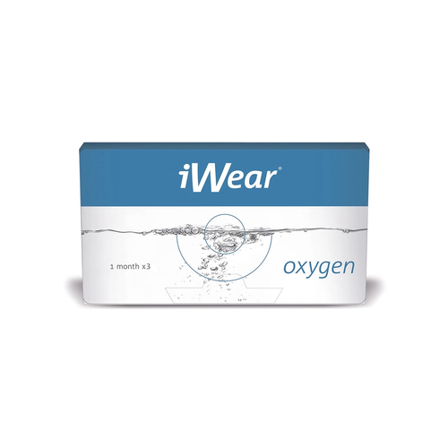 Контактные линзы iWear Oxygen, 3 шт., R 8,6, D -1,25 фото