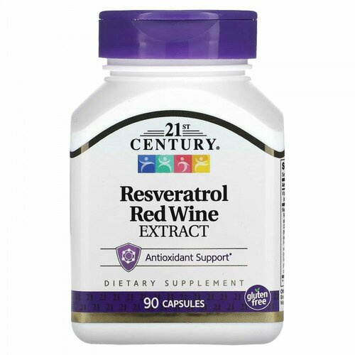 21st Century Resveratrol Red Wine Ресвератрол (экстракт красного вина) 90 капсул фото