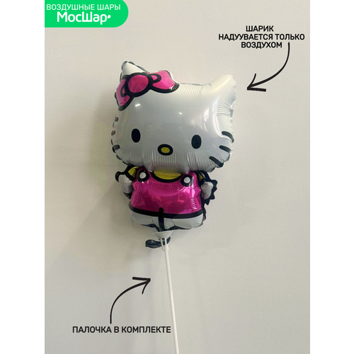 Шар на палочке мини фигура кошечка Китти Hello Kitty фото