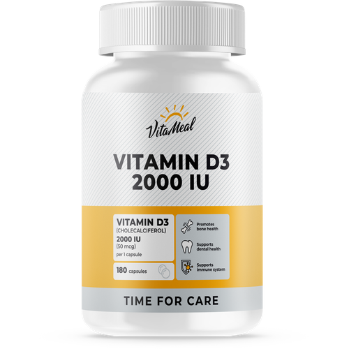 Витамин д3 VitaMeal Vitamin D3 2000 IU, 180 капсул фото