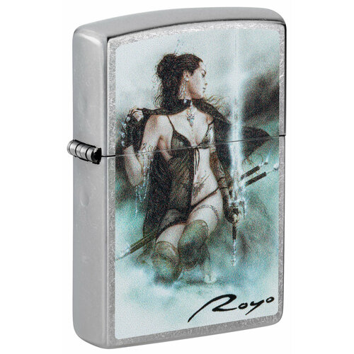 Зажигалка ZIPPO Luis Royo с покрытием Street Chrome, латунь/сталь, серебристая, 38x13x57 мм фото