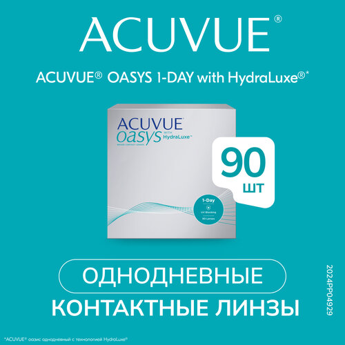 Контактные линзы ACUVUE OASYS 1-Day with HydraLuxe., 90 шт., R 8,5, D -11,5 фото