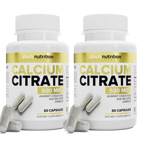 Кальция цитрат CALCIUME CITRATE aTech nutrition 60 + 60 капсул фото