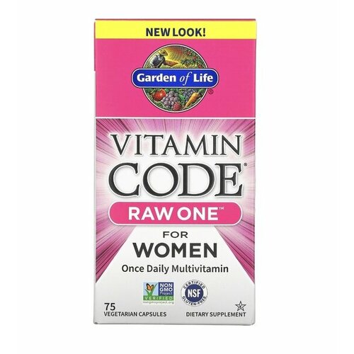 Garden of life Vitamin code Raw ONE мультивитамины для женщин 75 капсул фото