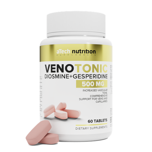 Комплекс диосмин+гесперидин венотоник/ VENOTONIC 500 мг aTech nutrition 60 таблеток фото