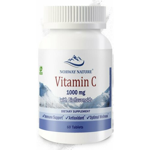 Отдельные витамины Norway Nature Vitamin C 1000 mg with Bioflavonoids (60 таблеток) фото