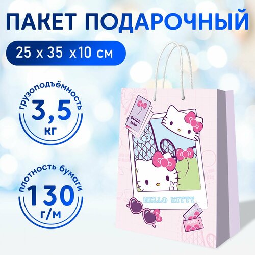 Пакет подарочный Hello Kitty-3, 250 х 350 х 100 мм, ND Play фото