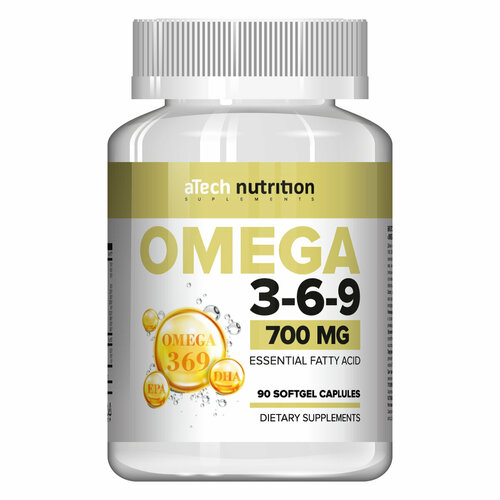 фотография Капсулы aTech Nutrition Omega 3-6-9, 0.7 г, 90 шт., купить за 444р