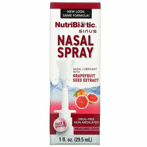 NutriBiotic, Nasal Spray, Назальный спрей для носа, с экстрактом семян грейпфрута, 1 жидкая унция (29,5 мл) фото