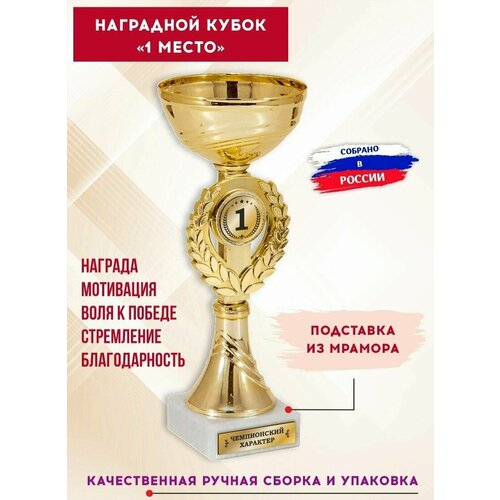 Кубок для награждения спортивный, 1 место, с гравировкой, SPORT PODAROK фото