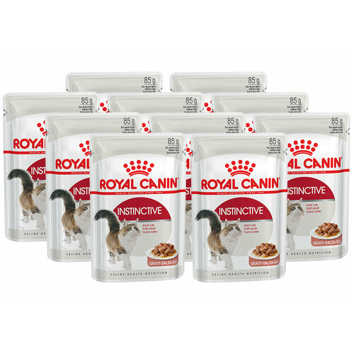 ROYAL CANIN INSTINCTIVE для взрослых кошек в соусе пауч 85 гр 85 гр х 10 шт фото