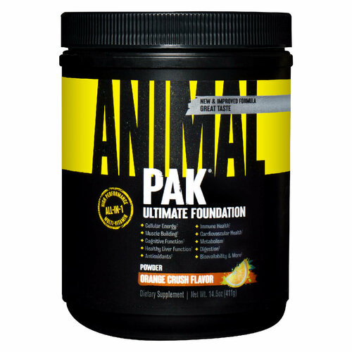 Витаминно-минеральный комплекс Animal Pak со вкусом апельсина, 411 г, Universal Nutrition фото