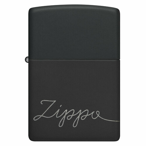 Оригинальная бензиновая зажигалка ZIPPO Classic 48979 с покрытием Black Matte - Ветроустойчивая Zippo фото