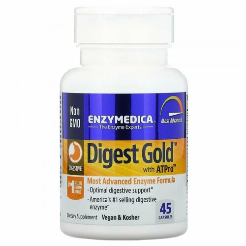 фотография Enzymedica Digest gold with ATPro 45 caps / Энзаймедика Дайджест голд с АТПро 45 капс, купить за 3640р