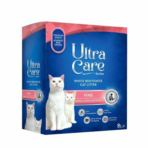 Ultra Care Fine Small Cats&Kittens комкующийся наполнитель для кошачьего туалета для котят и мелких кошек - 8 л (7 кг) фото