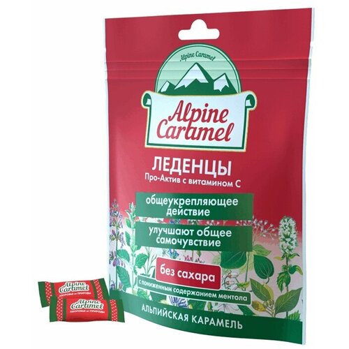 Alpine Caramel леденцы про-актив с витамином С без сахара 75 г фото