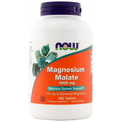 NOW Magnesium Malate 1000 mg 180 tabs фото