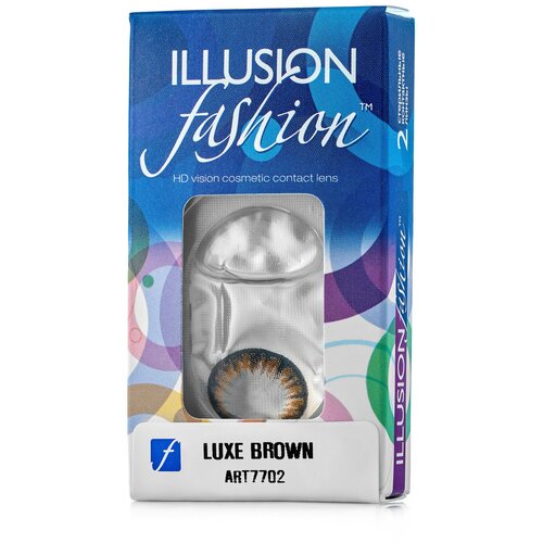 Контактные линзы ILLUSION Fashion Luxe, 2 шт., R 8,6, D -0,5, brown фото