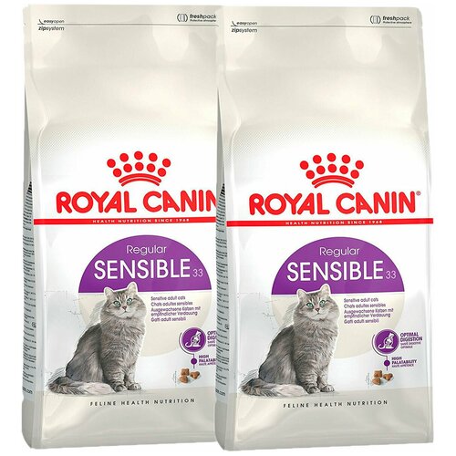 Сухой корм ROYAL CANIN SENSIBLE 33 для взрослых кошек при аллергии (2 + 2 кг) фото