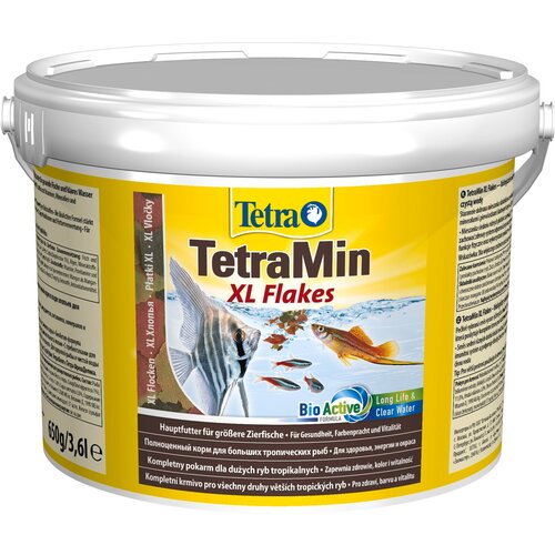 Корм Tetra TetraMin Flakes XL 3,6 л, хлопья для всех видов крупных рыб фото