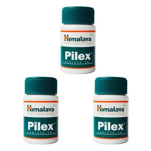 Таблетки Пайлекс Хималая Хербалс (Pilex Himalaya Herbals ) для здоровья прямой кишки и укрепления сосудов, 3х60 таб. фото