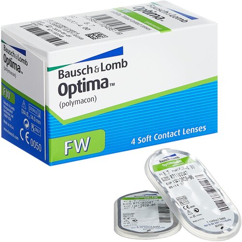 Контактные линзы Bausch & Lomb Optima FW, 4 шт., R 8,7, D -4,25 фото