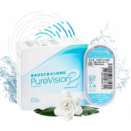 Контактные линзы Bausch & Lomb PureVision 2 HD., 6 шт., R 8,6, D -11,5 фото