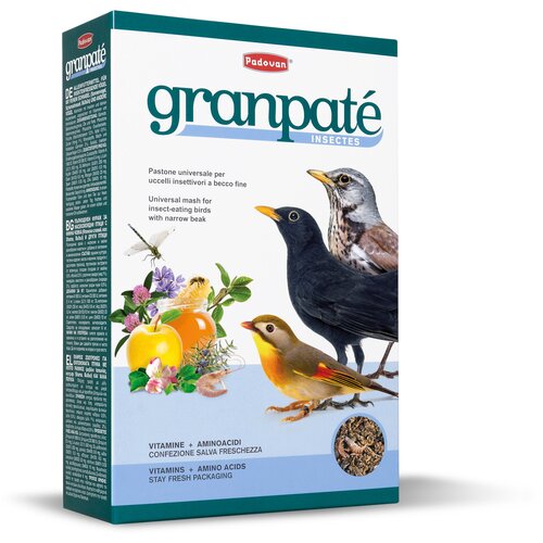 Padovan корм Granpatee Insectes для насекомоядных птиц, 1кг фото