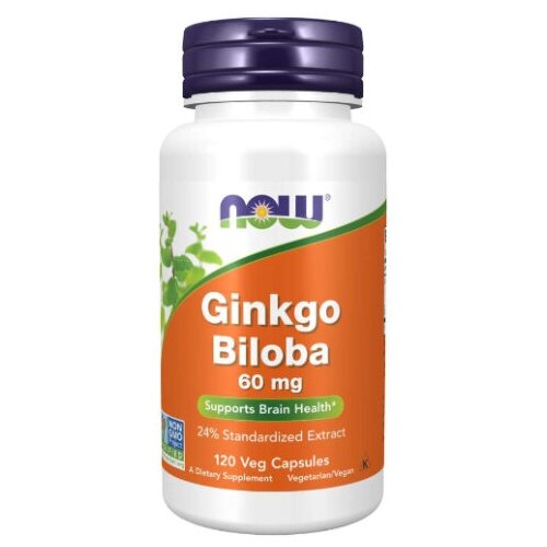 фотография NOW Ginkgo Biloba 60 mg, 120 vcaps, купить за 1808р