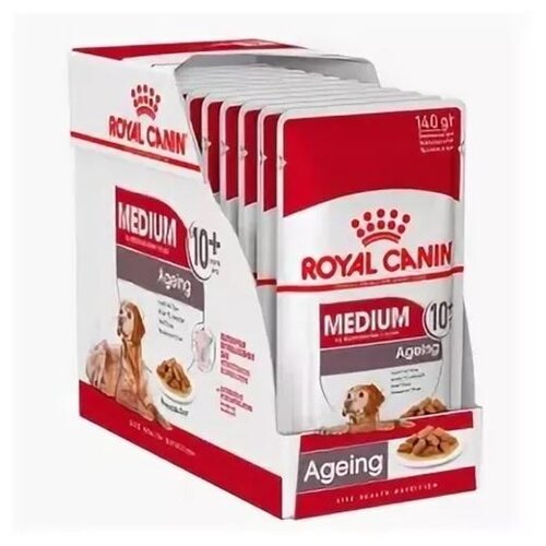 фотография Влажный корм для пожилых собак Royal Canin старше 10 лет 1 уп. х 10 шт. х 140 г (для средних и крупных пород), купить за 1340р