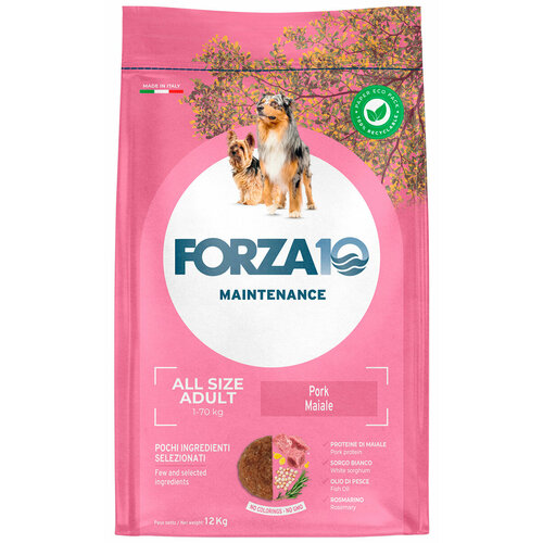 FORZA10 DOG MAINTENANCE ADULT ALL SIZE для взрослых собак всех пород со свининой 12 кг фото