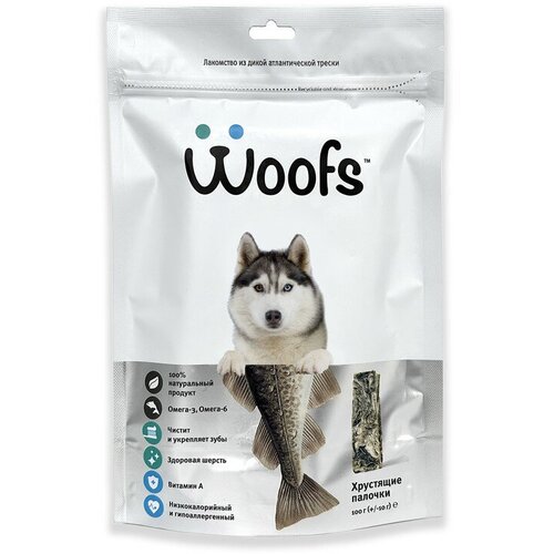 Рыбное лакомство Woofs для собак, сушеное, 