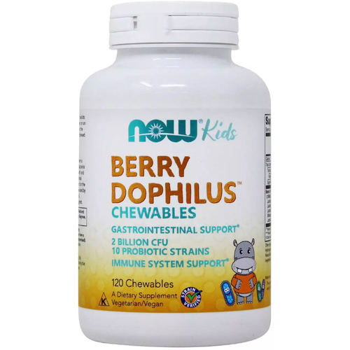 NOW Berry Dophilus Kids 120 chewables / Нау ягодный дофилус детский 120 жев таб фото