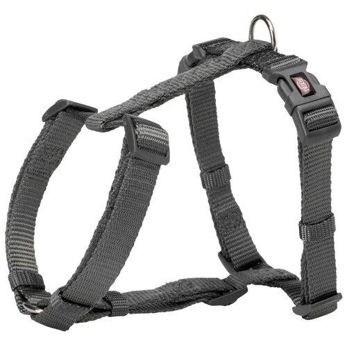 Шлейка TRIXIE Premium H-harness S-M, обхват шеи 30  см, графитовый фото