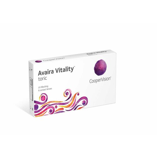 Контактные линзы CooperVision Avaira Vitality toric., R 8,5, D -3,25, CYL: -1,75, AХ: 40, бесцветный, 1 уп. фото