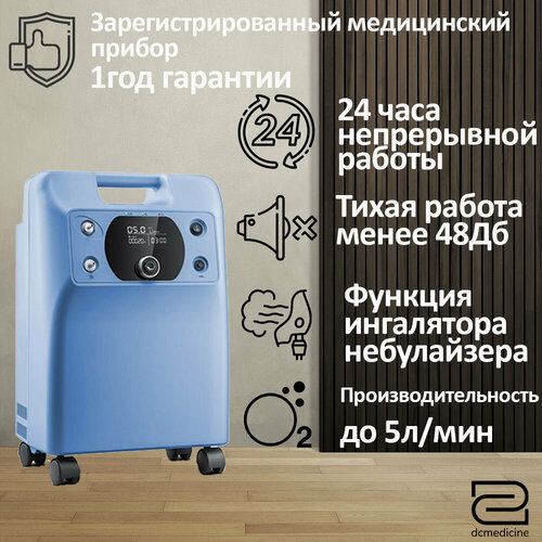 Кислородный концентратор с небулайзером DCmedicine 5 л/мин фото