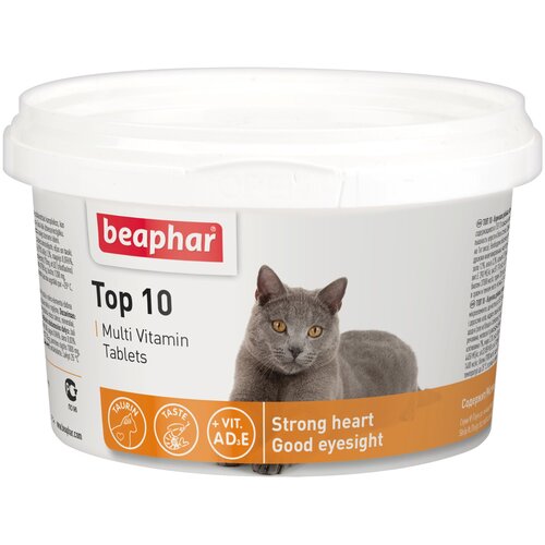 Витамины Beaphar Top 10 Multi Vitamin для кошек , 180 таб. фото