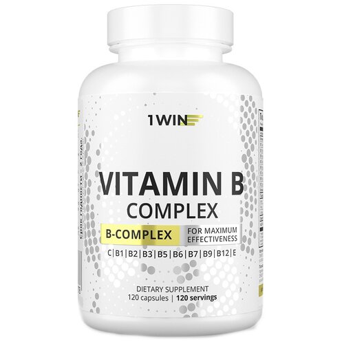 1WIN Vitamin B complex, комплекс витамин Б, для женщин и мужчиин, 120 капсул фото