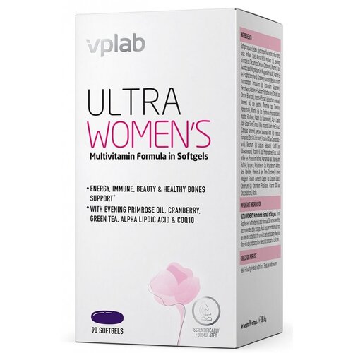 Витамины для женщин VPLab Ultra Women’s Multivitamin Formula (90 мягких капсул) фото