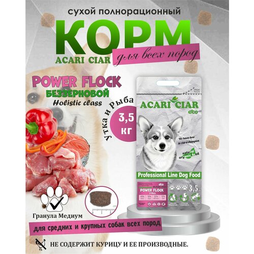 фотография NEW Сухой корм для собак Acari Ciar Power Flock Holistic Duck 3,5 кг ( средняя гранула )Акари Киар, купить за 5625р