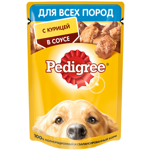 Влажный корм для собак Pedigree курица 1 уп. х 24 шт. х 85 г фото