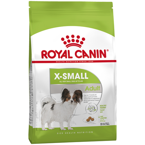 фотография Сухой корм для собак Royal Canin X-Small Adult 1 уп. х 4 шт. х 3000 г (для мелких и карликовых пород), купить за 10022р