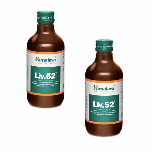 Сироп Лив 52 Хималая (Liv.52 Syrup Himalaya) для печени, при циррозе, гепатите, анемии, 2х200 мл фото